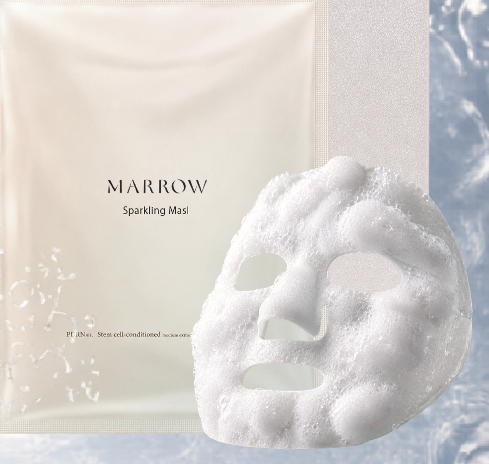 MARROW Sparkling Mask ― 炭酸泡のマスクとパッケージ